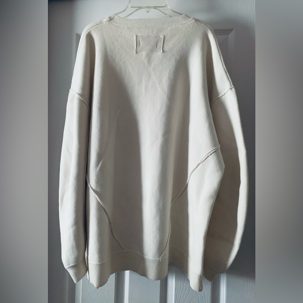 NEW Free People S We the Free We Sweater Tunic in Ivory White Oversized New - Picture 3 of 4